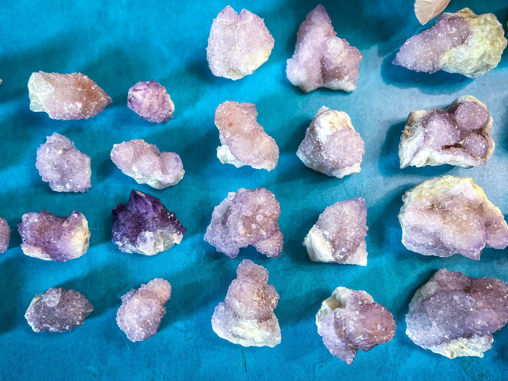 Ethically Sourced Spirit Amethyst Quartz Clusters, Cactus Quartz (ONLINE ORDER ONLY)