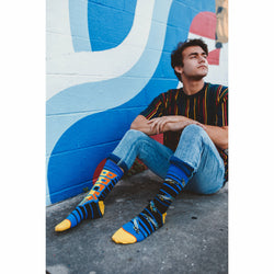 Back to the Future "88 MPH" Men's Crew Straight Down Knit Mix-Match Socks (Size 6-13) (ONLINE ORDER ONLY)