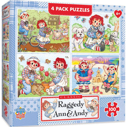 Raggedy Ann 100 Piece Jigsaw Puzzles 4-Pack (ONLINE ORDER ONLY)