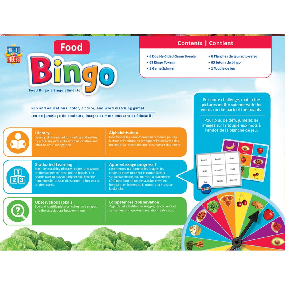 Educational - Food Bingo Game