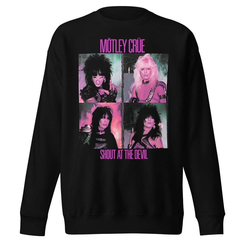 Motley Crue Pink Shout Jumbo Print Sweatshirt [] (ONLINE ORDER ONLY)