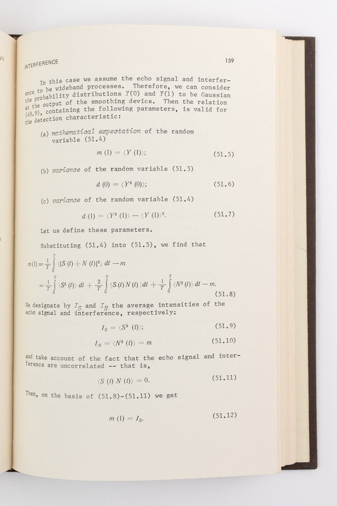 Statistical Methods in Sonar (ONLINE ORDER ONLY)