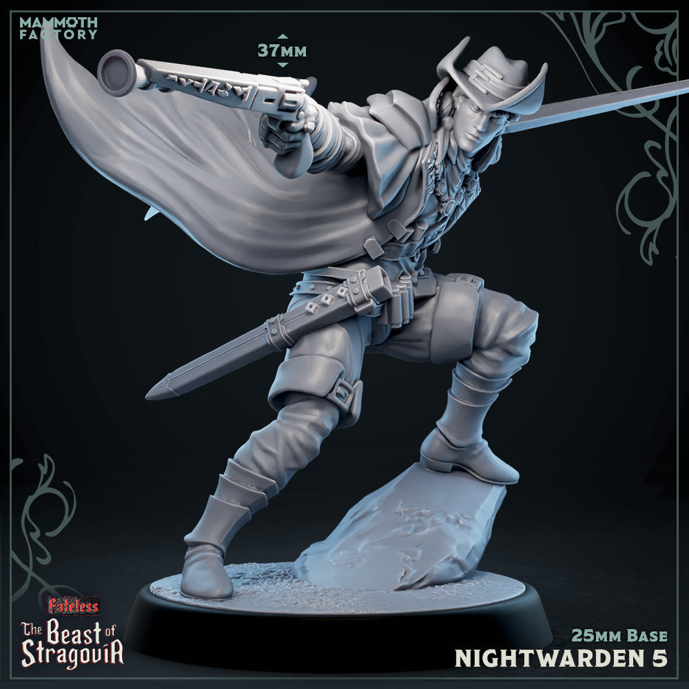 Stragovian Nightwarden: Sculpt 5 (Male Human Gunslinger) (Online Order Only)