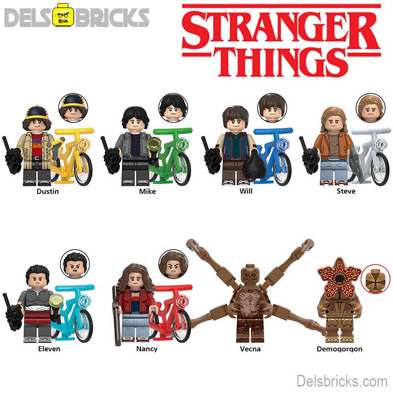 Stranger Things 5 Set of 8 Lego Minifigures Custom Toys (ONLINE ORDER ONLY)