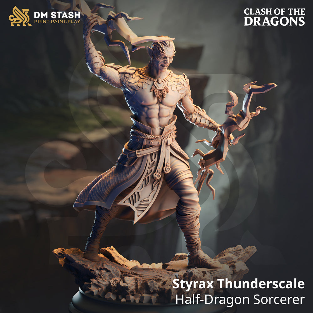 Styrax Thunderscale (Male Half-Dragonborn Sorcerer) (Online Only)