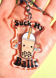 Suck My Balls Acrylic Keychain (Online Order Only)
