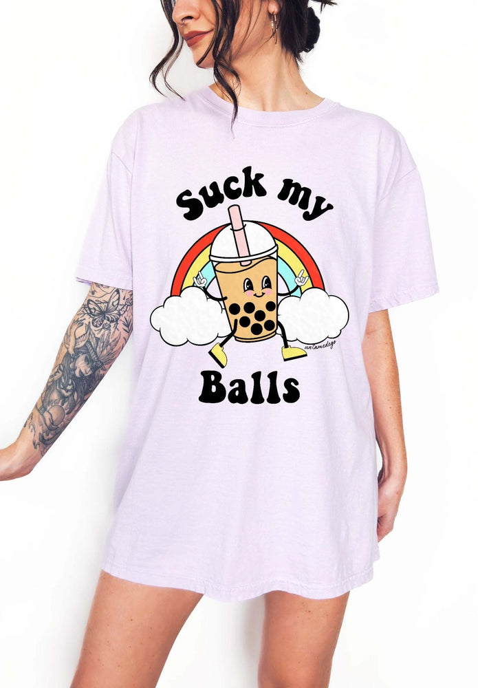 Sucks My Balls Boba Tee (ONLINE ORDER ONLY)