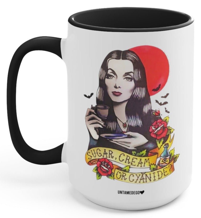 Sugar Cream Or Cyanide Morticia 15oz Mug (ONLINE ORDER ONLY)