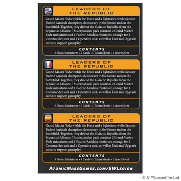 Star Wars Legion - Leaders of the Republic (ONLINE ORDER ONLY)