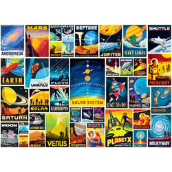 Vintage Posters - Space Travel 1000 Piece Jigsaw Puzzle