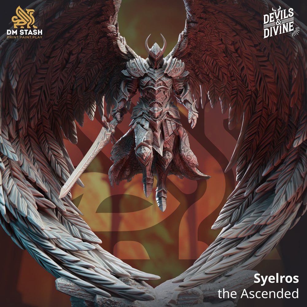 Syelros, the Ascended (Male Angel Paladin) (Online Order Only)