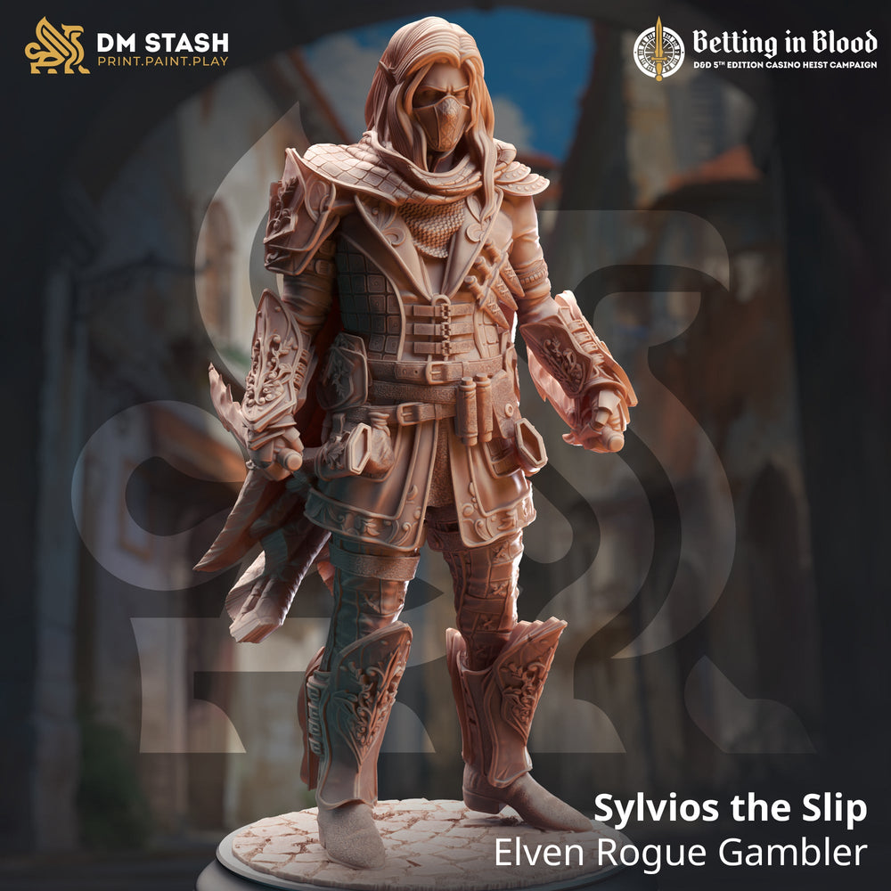 Sylvios the Slip (Male Elf Rogue Gambler) (Online Order Only)