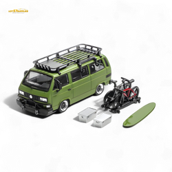 Mortal VW T3 Lowrider Military green - Accessories Included 1:64 (ONLINE ORDER ONLY)
