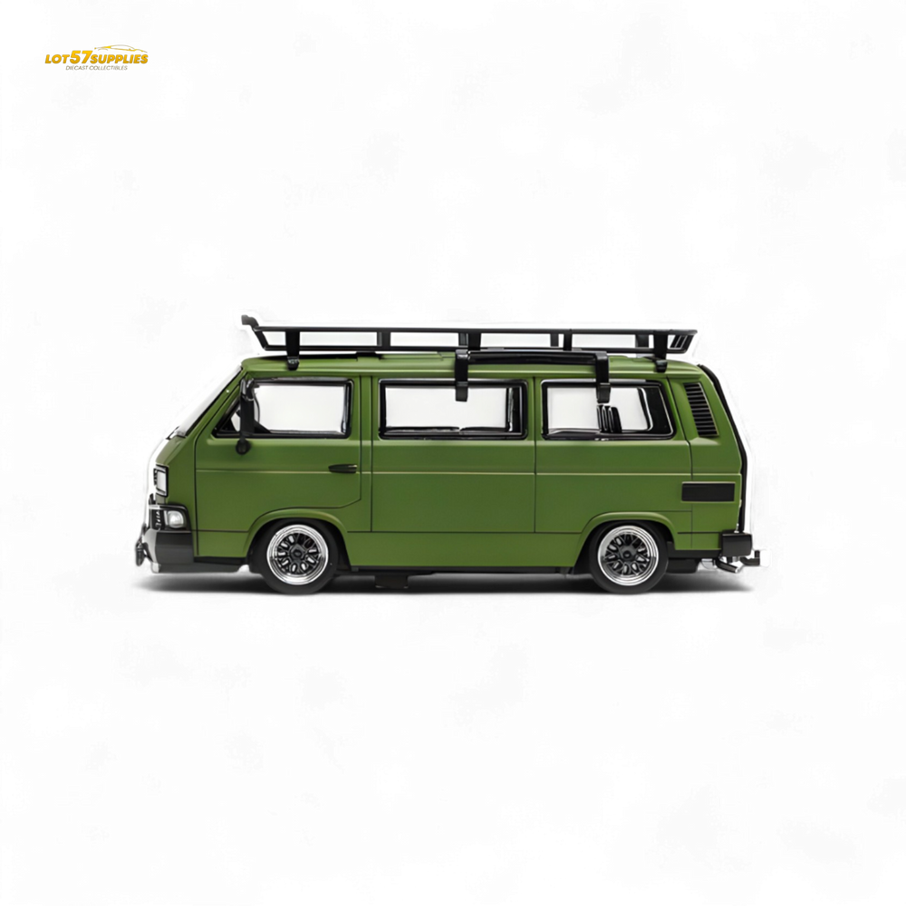 Mortal VW T3 Lowrider Military green - Accessories Included 1:64 (ONLINE ORDER ONLY)