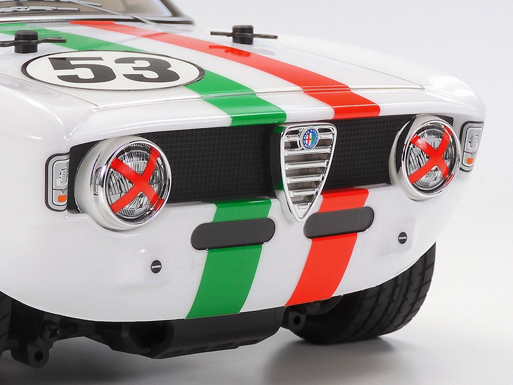 Tamiya RC 1/10 Touring Car Alfa Romeo Giulia Sprint, MB-01 GTA White Painted Body 47501 (ONLINE ORDER ONLY)