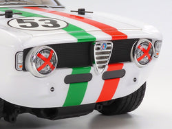 Tamiya RC 1/10 Touring Car Alfa Romeo Giulia Sprint, MB-01 GTA White Painted Body 47501 (ONLINE ORDER ONLY)