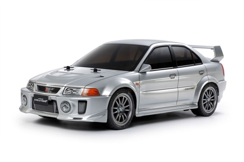 Tamiya 1/10 RC Mitsubishi Lancer Evo V kit, TT-02 Chassis 58713 (ONLINE ORDER ONLY)