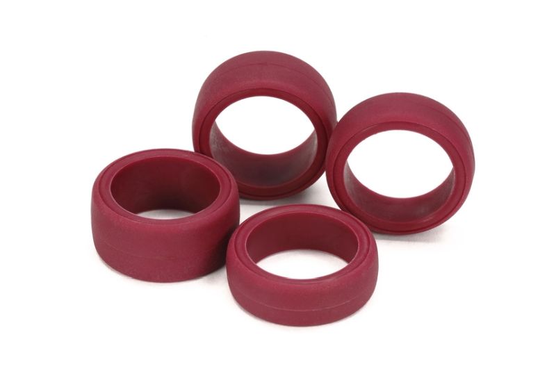 Tamiya JR Large Diameter Slick Tires, Low Friction, Maroon, 4pcs 95542 (ONLINE ORDER ONLY)