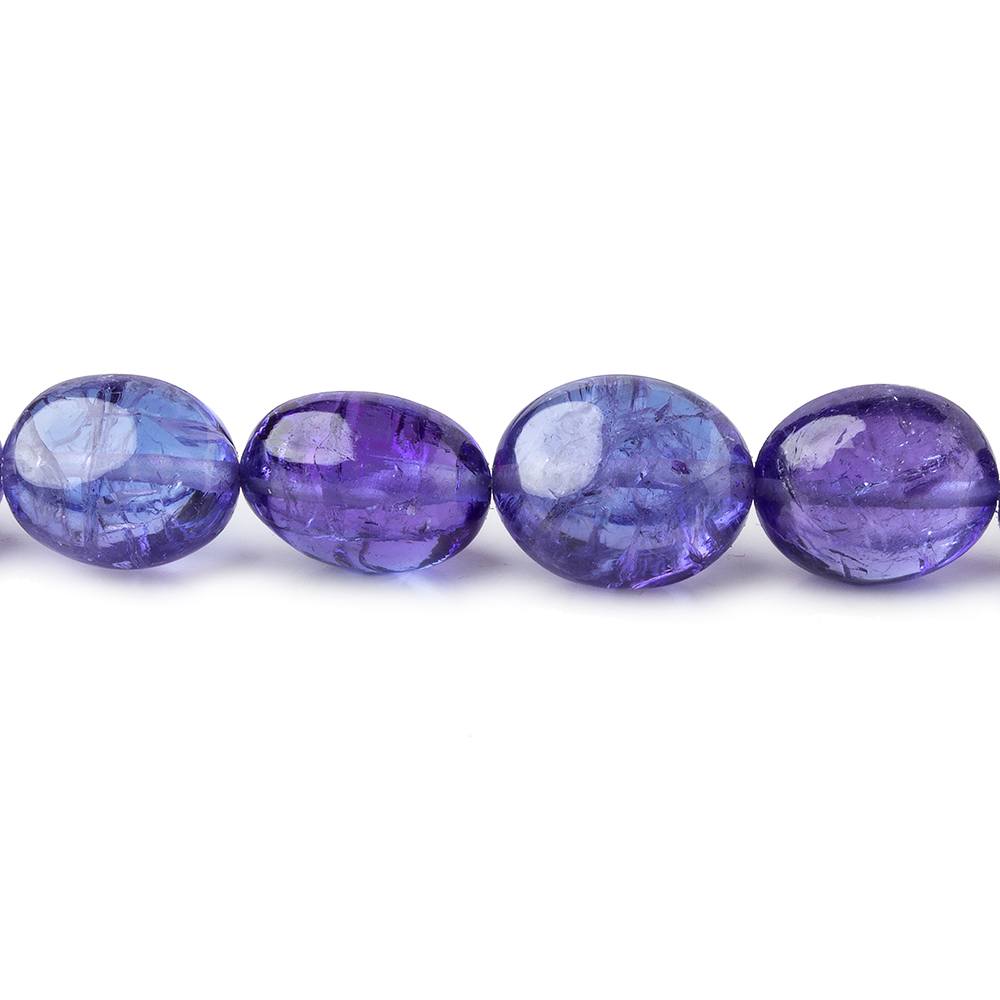 Tanzanite straight drilled plain ovals 5x4mm - 10x8mm 60 beads 18 inch (ONLINE ORDER ONLY)