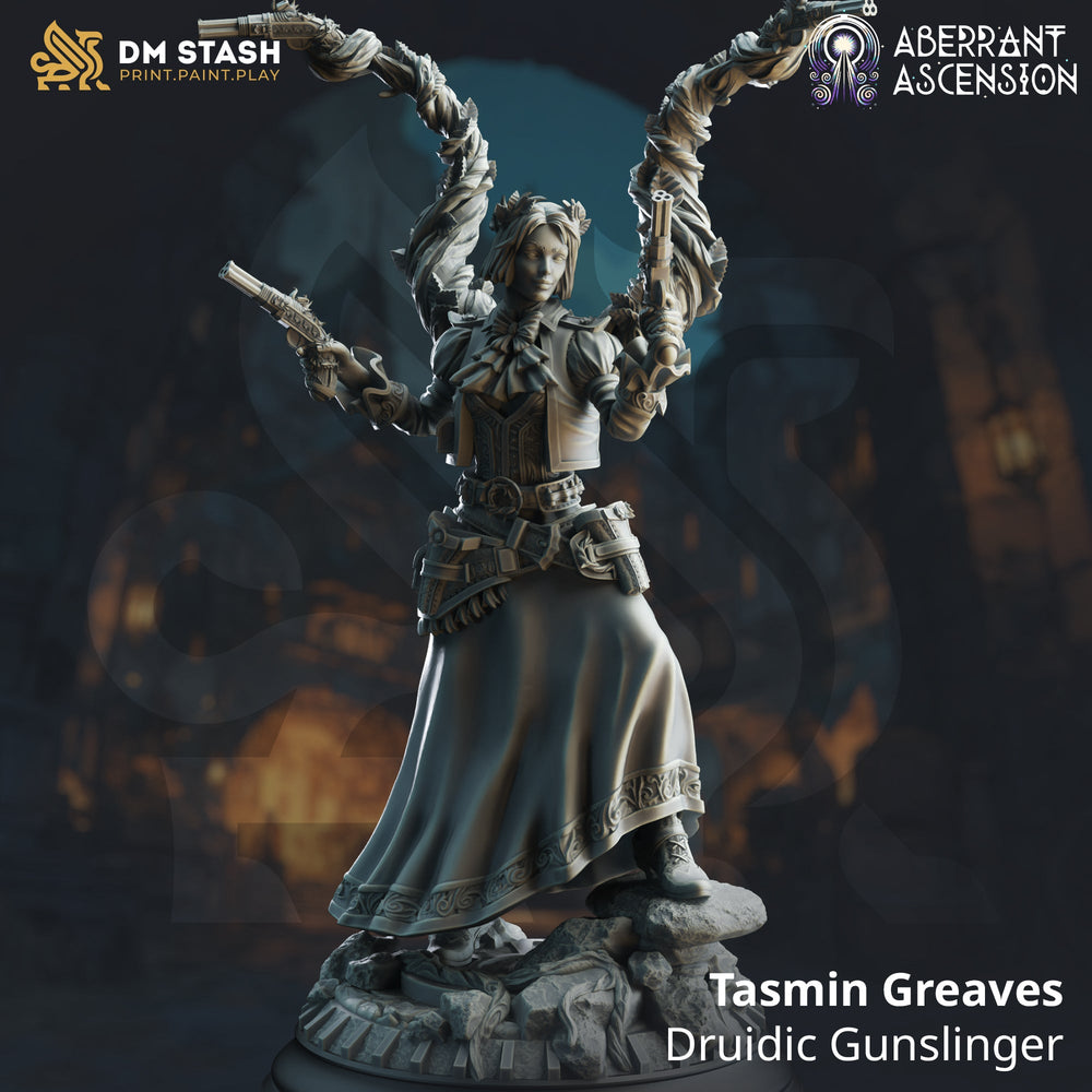 Tasmin Greaves, Druidic Gunslinger (Female Half-Elf Druid) (Online Order Only)