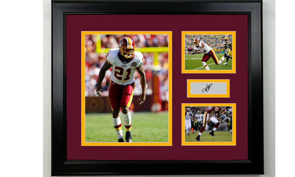 Framed Sean Taylor Washington Redskins Facsimile Laser Engraved Signature Football 14x11 3 Photo Collage (ONLINE ORDER ONLY)