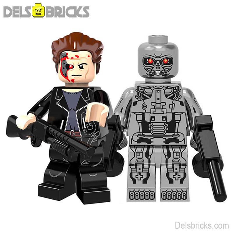 Terminator T-800 Set of 2 Lego custom Minifigures Custom toys (ONLINE ORDER ONLY)