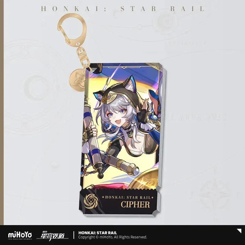 Honkai: Star Rail The Nihility Character Warp Artwork Acrylic Keychain