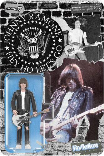 The Ramones - Super7 - Johnny Ramone - Reaction Figures - Johnny Ramone (White Shirt) (Collectible, Figure, Action Figure) [Action Figure] (Online Order Only) (ONLINE ORDER ONLY)