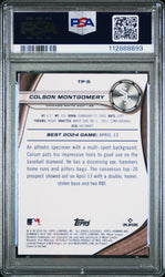 Graded 2024 Topps Bowmans Best Colson Montgomery #TP5 Top Prospects Green Mini Diamond /99 Rookie RC Baseball Card PSA 10 Gem Mint