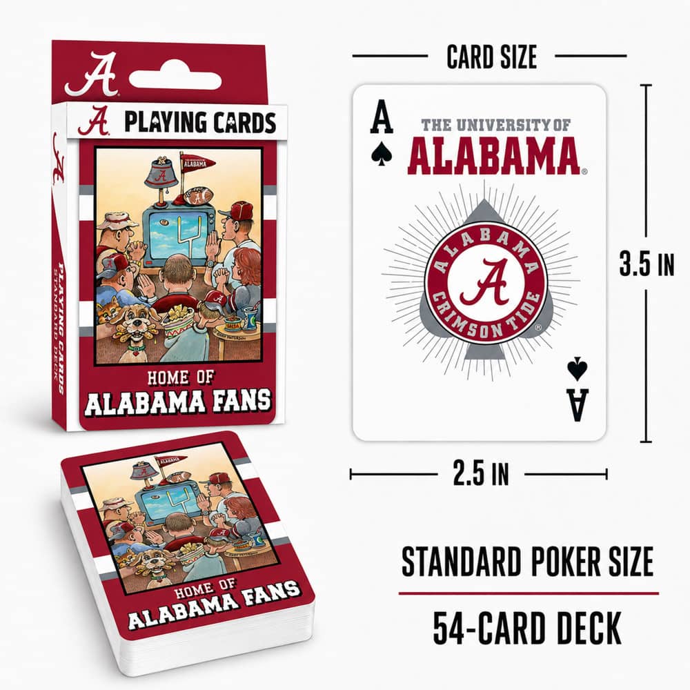 Alabama Crimson Tide Fan Deck Playing Cards - 54 Card Deck