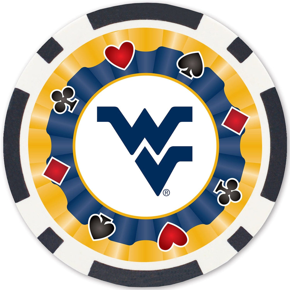 West Virginia Mountaineers 100 Piece Poker Chips (ONLINE ORDER ONLY)