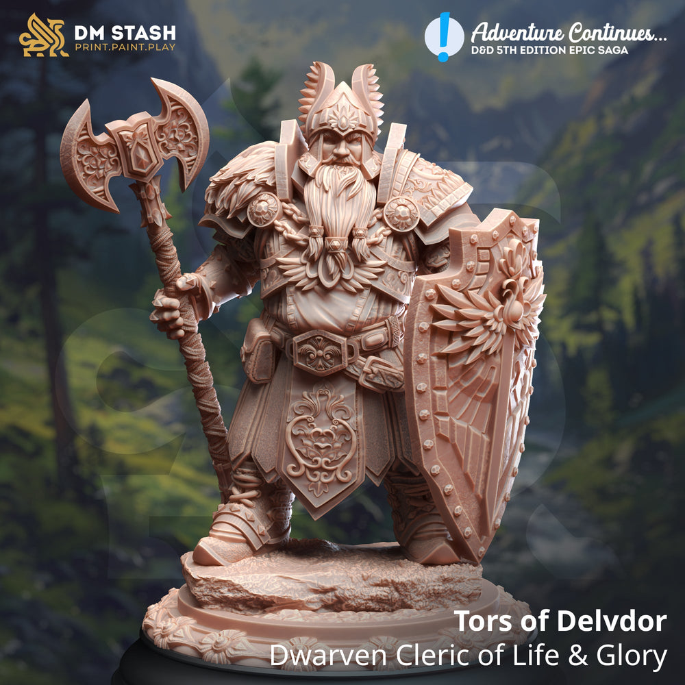 Tors of Delvdor, Dwarven Cleric of Life & Glory (Male Dwarf Cleric) (Online Only)