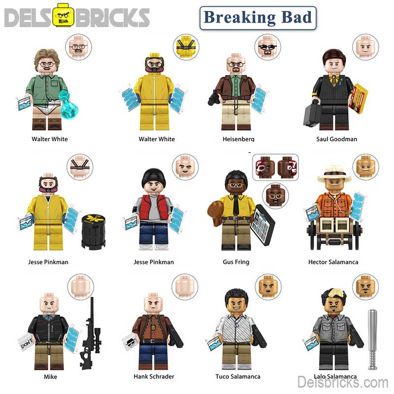 Breaking Bad Set of 12 Best New Lego Minifigures custom Toys S2 (ONLINE ORDER ONLY)