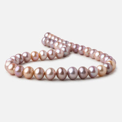 Tri Color Baroque center drilled Freshwater Pearls 16 inch 43 pieces 10.5x7.5mm -12.5-10mm (ONLINE ORDER ONLY)