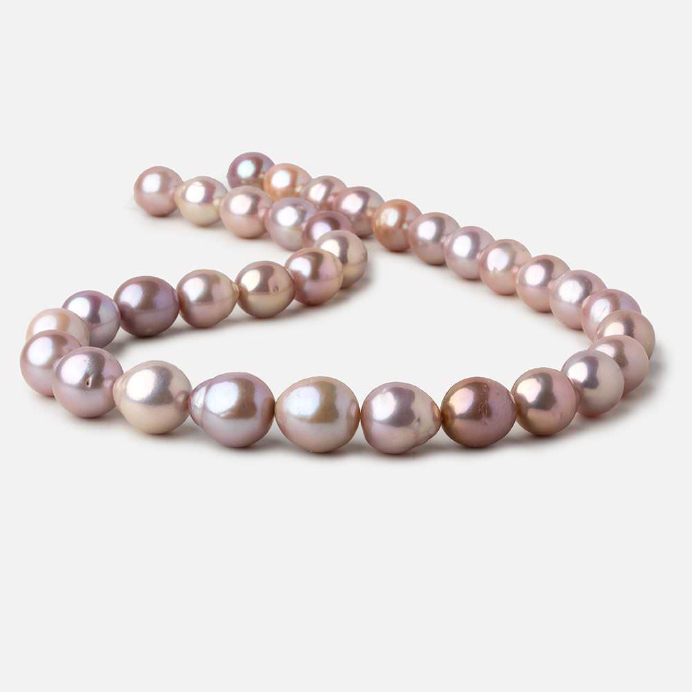 Tri Color Baroque straight drilled Freshwater Pearls 16 inch 11x10-12x14mm (ONLINE ORDER ONLY)