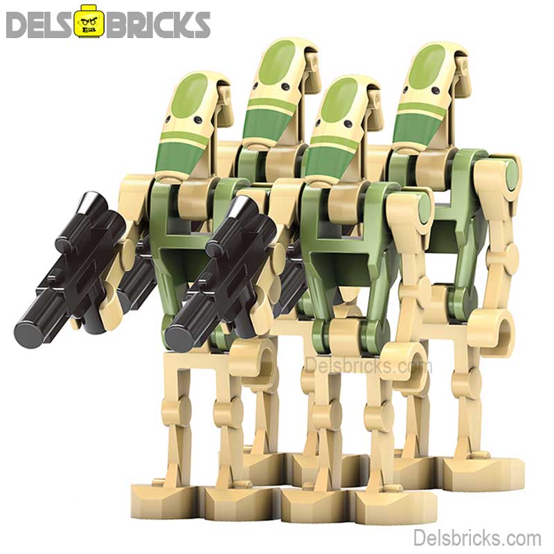 Battle Droids set of 4 Star Wars Lego Minifigures Custom Toys NEW (ONLINE ORDER ONLY)