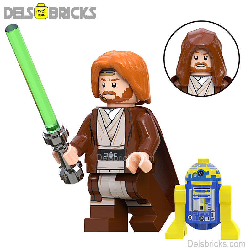 Obi Wan Kenobi with long hair Lego Star Wars Minifigures custom Toys 1 (ONLINE ORDER ONLY)