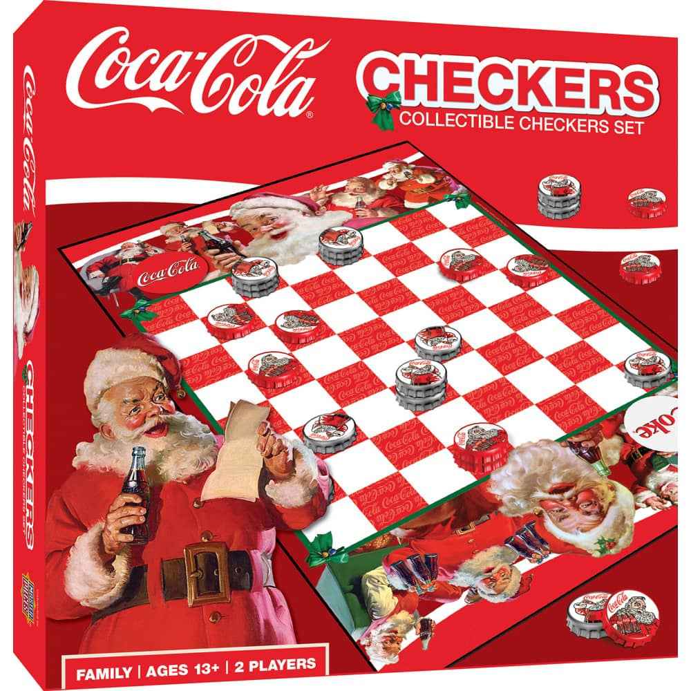 Coca-Cola Holiday Checkers Board Game