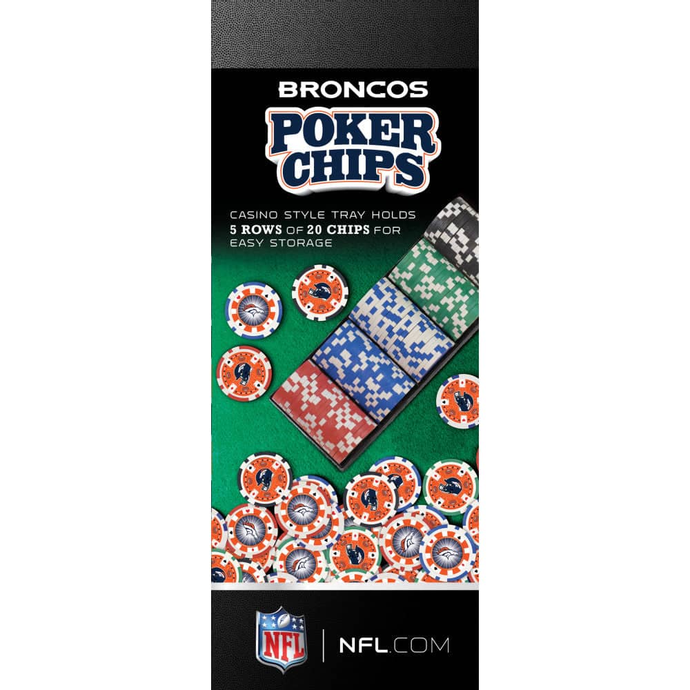 Denver Broncos 100 Piece Poker Chips