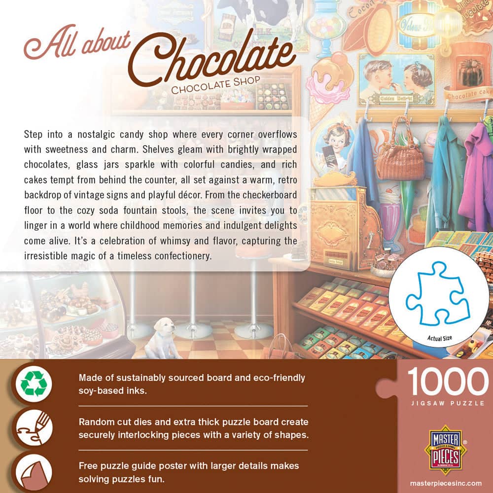 All About Chocolate - Chocolate Shop 1000 Piece Jigsaw Puzzle