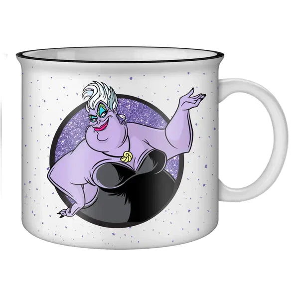 Ursula (The Little Mermaid) 20oz. White Ceramic Glitter Campfire Mug (ONLINE ORDER ONLY)