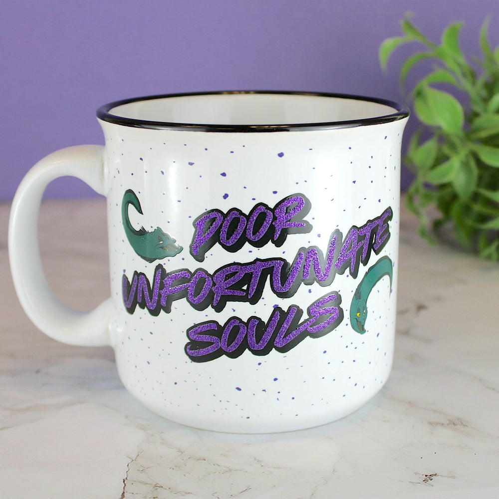 Ursula (The Little Mermaid) 20oz. White Ceramic Glitter Campfire Mug (ONLINE ORDER ONLY)