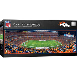 Denver Broncos - 1000 Piece Panoramic Jigsaw Puzzle - Center View