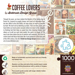 Vintage Posters - Coffee Lovers 1000 Piece Jigsaw Puzzle