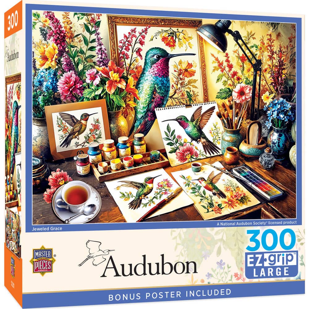Audubon - Jeweled Grace 300 Piece EZ Grip Jigsaw Puzzle