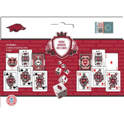 Arkansas Razorbacks - 2-Pack Playing Cards & Dice Set