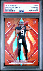 Graded 2024 Panini Phoenix Michael Penix Jr #229 Orange Rookie RC Football Card PSA 10 Gem Mint (ONLINE ORDER ONLY)
