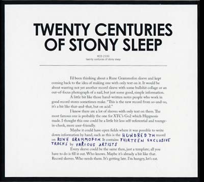Va - Twenty Centuries Of Stony Sleep [CD] (ONLINE ORDER ONLY)