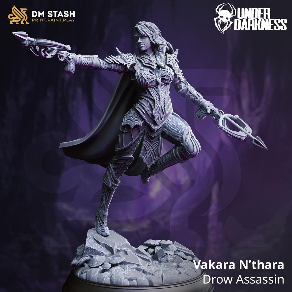 Vakara N’thara (Female Drow Assassin) (Online Order Only)