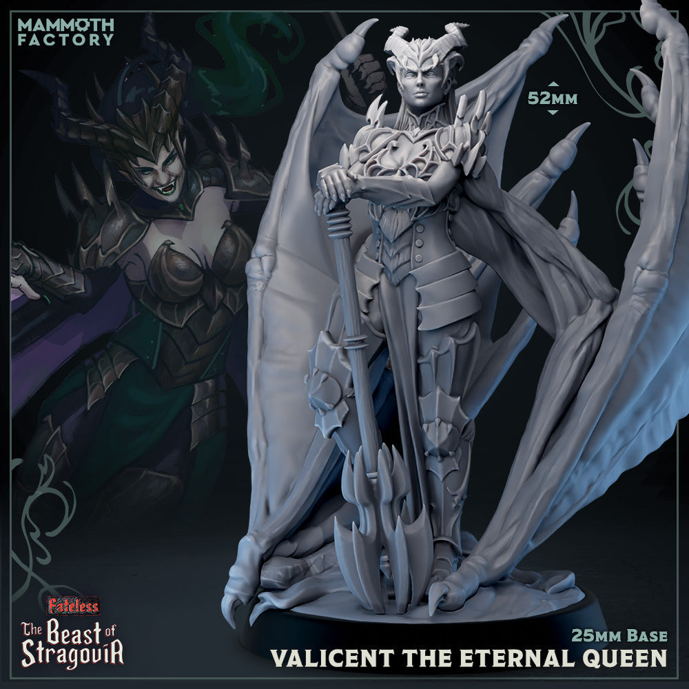 Valicent the Eternal Queen (Female Winged Tiefling Noble) (Online Only)